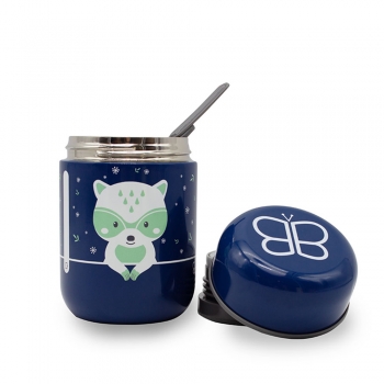 Θερμός Φαγητού Με Κουτάλι Ρακούν 300ml Bbluv B0122-R