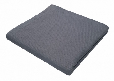 Κουβέρτα Βαμβακερή Πικέ Μονή 170x260εκ. Sanforized Grey
