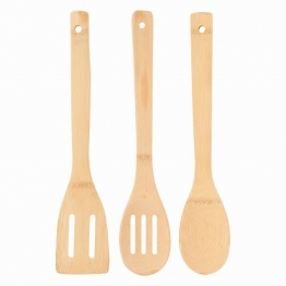 Κουτάλες Κουζίνας Σετ 3τμχ Bamboo Natural 6x0,8x30εκ. Bergner BG00SG1449