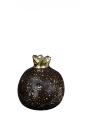 Ρόδι Κεραμικό Μαύρο-Χρυσό 10,16εκ. Zen Collection 24.3.47610