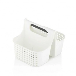 Θήκη Οργάνωσης Διπλή Πλαστική Λευκή 25x19x19εκ. 12-82500