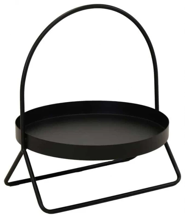 Σταντ-Δίσκος Σερβιρίσματος Μεταλλικός Μαύρος Φ32x36εκ. Art Et Lumiere 30553
