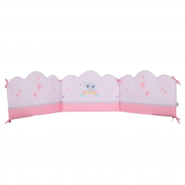 Πάντα Κούνιας Microfiber 45x195εκ. Digital Print Fun 4934 Γκρι-Ροζ Das Baby