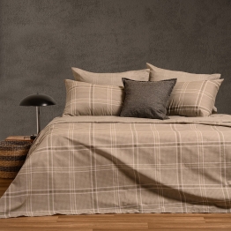 Σετ Σεντόνια Polycotton King 260x270εκ. Odin Beige Casual Line Melinen 20003657