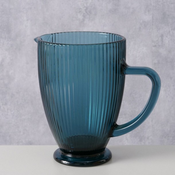 Κανάτα Γυάλινη Μπλε Ριγέ 20x13x19εκ.-1000ml Rigano MSA 20-26-399