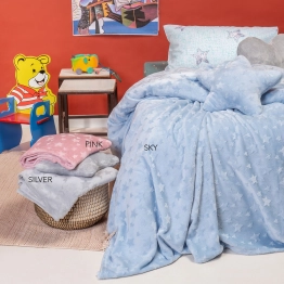 Κουβέρτα Flannel Μονή 160x220εκ. Starito Silver Melinen 2000046401
