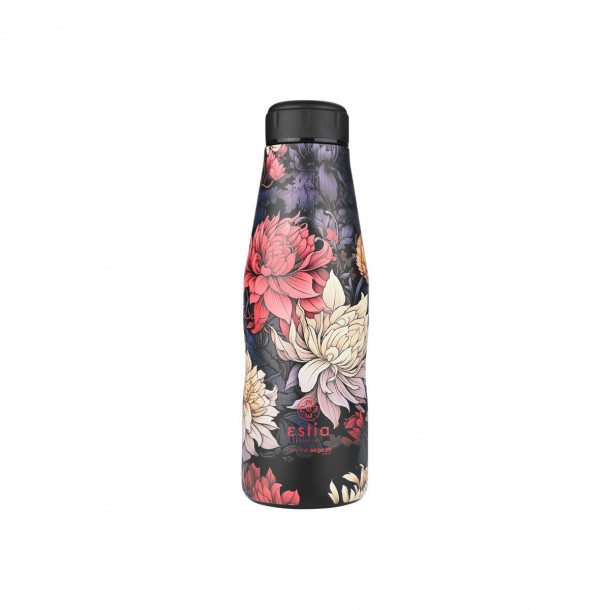 Θερμός-Μπουκάλι Ανοξείδωτο Flask Midnight Blossom Save The Aegean Estia 500ml-7x7x22,3εκ. 01-22099