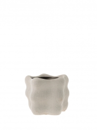 Βάζο Κεραμικό Μπεζ 16,5x13,5εκ. Zen Collection 24.19.50008