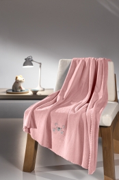 Κουβέρτα Microfiber Κούνιας Baby Bear Pink 100x140εκ. Guy Laroche