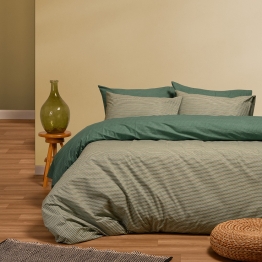 Σετ Σεντόνια Polycotton King Size 260x270εκ. Fakir Dark Aqua Casual Line Mini Melinen 20004286