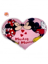 Διακοσμητικό Μαξιλάρι 3D Velboa 40εκ. Mickey & Minnie 15 Pink DimCol