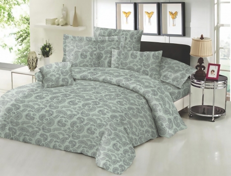 Σετ Σεντόνια Εμπριμέ Polycotton Μονά Με Λάστιχο 100x200+22εκ. Lahor Aqua Komvos Home 7001648-69F