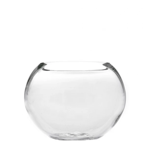 Βάζο Γυάλινο Στρογγυλό Διάφανο 20x17εκ. iliadis 89255