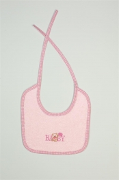 Σαλιάρα Βαμβακερή Με Κέντημα Baby Bear 162 25x25εκ. Ροζ DimCol