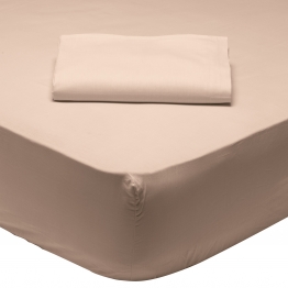 Σεντόνι Μεμονωμένο Βαμβακερό Υπέρδιπλο Με Λάστιχο 160x200+35εκ. Colour Best 1002 Beige Das Home