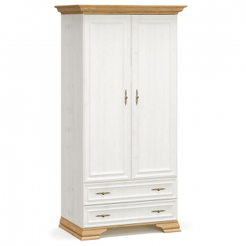 Ντουλάπα Jaden pakoworld δίφυλλη golden oak-λευκό antique 101x62x197,5εκ