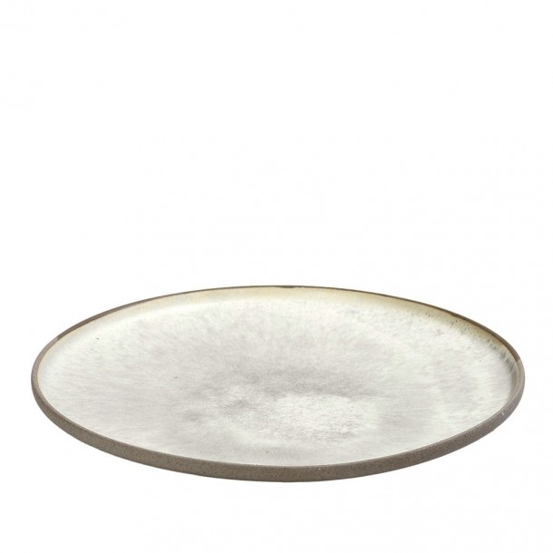 Πιάτο Φαγητού Ρηχό Stoneware Μπεζ Spirit ESPIEL 27x27x3,5εκ. NIC702K2