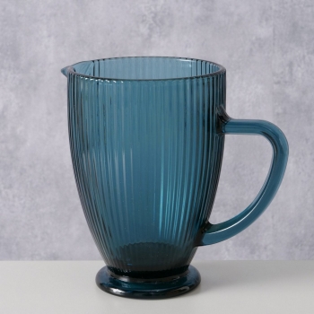 Κανάτα Γυάλινη Μπλε Ριγέ 20x13x19εκ.-1000ml Rigano MSA 20-26-399