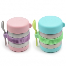 Θερμός Φαγητού Με Πιρούνι Fidget 300ml Ροζ Melii MEL21000