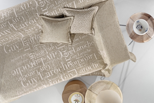 Ριχτάρι Διθέσιος 180x250εκ. Polycotton-Acrylic Stamp Taupe Guy Laroche