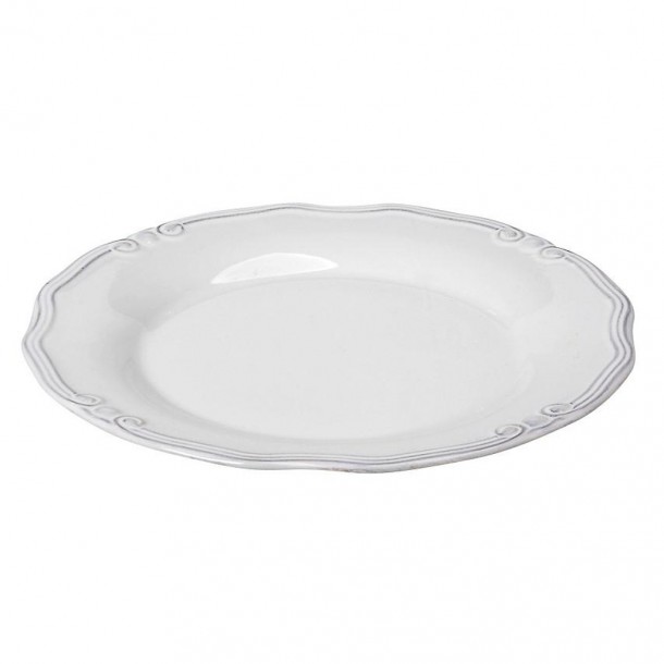 Πιάτο Φαγητού Ρηχό Stoneware Λευκό 25x2εκ. ESPIEL Tiffany RSW101K6