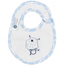 Σαλιάρα Polycotton Μικρή Sheep Σιέλ 19192