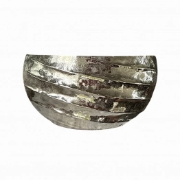 Διακοσμητικό Μπωλ Μεταλλικό Ασημί 48x17,5x28εκ. Art Et Lumiere 22017