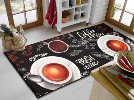 Χαλάκι Κουζίνας Polyester 80x200εκ. Espresso 266 DimCol