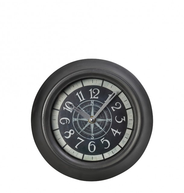 Ρολόι Τοίχου Polyresin Γκρι ESPIEL 23,2x5,4x23,2εκ. ROL602
