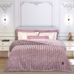 Κουβέρτα Faux Fur-Flannel Υπέρδιπλο 220x240εκ. Premium 3478 Nude Greenwich Polo Club