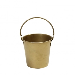 Παγοδοχείο Κουβαδάκι Ανοξείδωτο 18/10 Χρυσό Snow ESPIEL 11x11x10,5εκ. FEV238