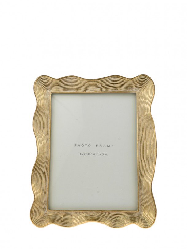Κορνίζα Polyester Χρυσή-Λευκή 15x20εκ. Zen Collection 25.21.51514