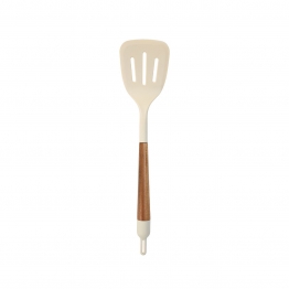 Σπάτουλα Τρυπητή Ξύλινη-Σιλικόνης Ivory 8,5x4,5x14εκ. Allure Estia 01-25106