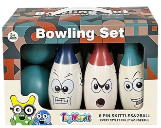 Bowling Με 6 Κορίνες & 2 Μπάλες 23x11x16εκ. Toy Markt 71-3334