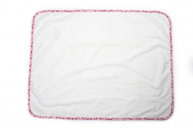 Σελτεδάκι Αδιάβροχο Βαμβακερό 50x80εκ. Λευκό- Κοραλί Floral 61 DimCol