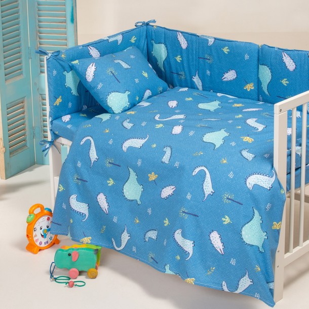 Πάνα Χασέ Βαμβακερή 85x85εκ. Zoo Boy Blue Baby Line Melinen 2000044203