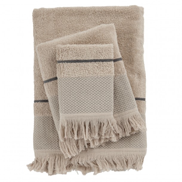 Σετ Πετσέτες 3τμχ Βαμβακερές Best 0842 Taupe Das Home