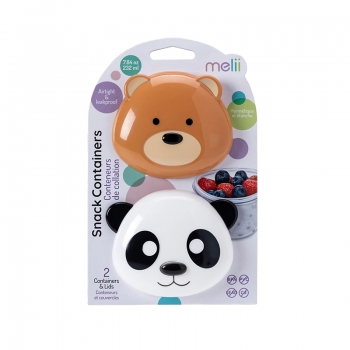 Σετ 2τμχ Δοχείο Για Σνακ 232ml Bear & Panda Melii MEL14700