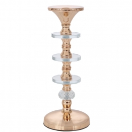 Κηροπήγιο Μεταλλικό-Ακρυλικό Χρυσό 11x29εκ. iliadis 91769