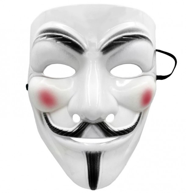 Μάσκα Λευκό Πρόσωπο Με Μουστάκι Carnavalista 3-655