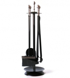 Κρεμανταλάς Σιδερένιος Μασίφ Μαύρος Με Inox Μπίλια