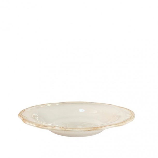 Πιάτο Φαγητού Βαθύ Stoneware Tiffany Cream ESPIEL 22,5x3,5εκ. RSV102K6