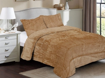 Κουβέρτα Coral Fleece Μονή 160x220εκ. Solid 02 Beige DimCol 33422506001