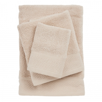 Σετ Πετσέτες 3τμχ Βαμβακερές Best 0833 Taupe Das Home