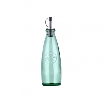 Μπουκάλι Για Λάδι-Ξύδι Γυάλινο Πράσινο 280ml-6,5x6,5x21,3εκ. Evergreen Estia 01-34481