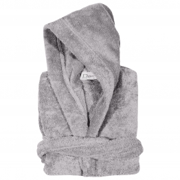 Μπουρνούζι Ενηλίκων Βαμβακερό Medium Casual 5902 Γκρι Das Home