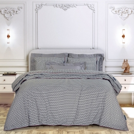Σετ Σεντόνια Polycotton Υπέρδιπλα 240x260εκ. Essential 2213 Γκρι-Μαύρο Greenwich Polo Club