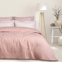 Κουβερλί Microfibre Μονό 160x240εκ. Happy 9626 Σομόν Das Home