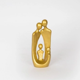 Διακοσμητική Επιτραπέζια Φιγούρα Οικογένεια Polyresin Χρυσή 6,5x4x15,5εκ. ESTHETI 752-27109