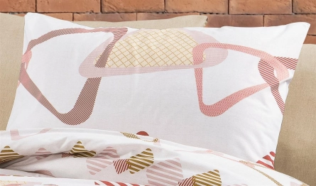 Μαξιλαροθήκη Φάκελος Polycotton 50x70εκ. Δαρεία 490 White-Beige DimCol